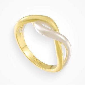 ⭐️2 for $30⭐️ Duotone Gold + Silver Twist Ring